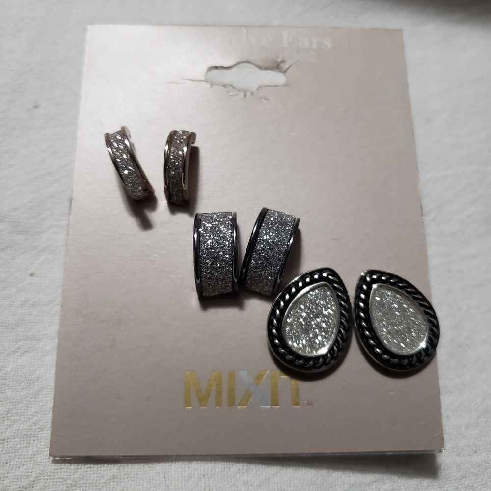 MIX IT for JC Penney's Set of 3 pierced Earrings with posts
